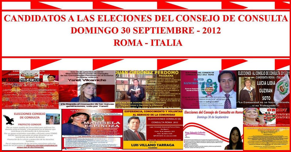 Convocatoria a Elección Consejo de Consulta Peruana 2012-2013