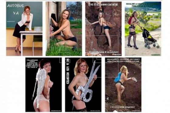 Mamás españolas y el calendario erótico 2013 -fotos- para pagar al bus escolar a sus hijos