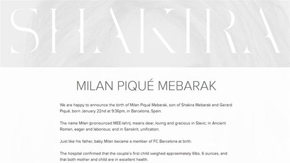 Fotos / Video: Milan Piqué Mebarak, hijo de Shakira Mebarak y Gerard Piqué. Nació
