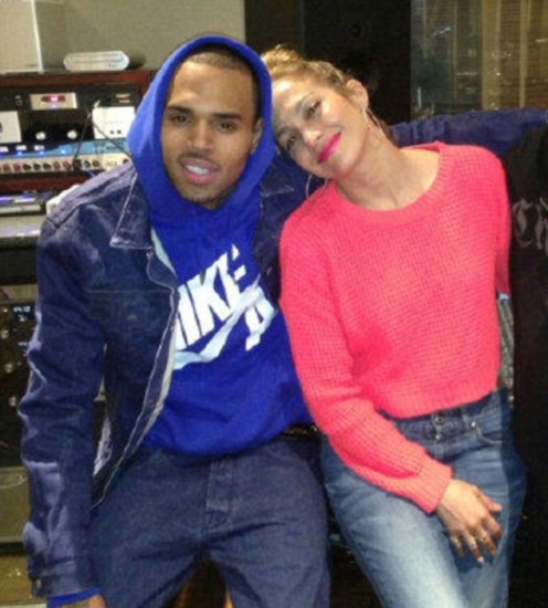Jennifer Lopez con Chris Brown amor a primera vista Fotos! ojo Rihanna..