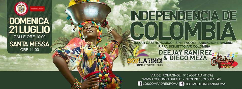 LLos Compadres celebra la Independencia de Colombia en Roma - SoyLatino Festival 2013 Video